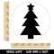 Christmas Tree with Star Solid Self-Inking Rubber Stamp for Stamping Crafting Planners
